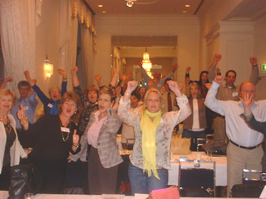 Delegates celebrating creating their own Champion Mindsets