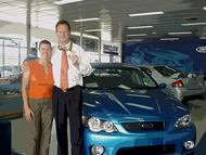 McInerney Ford WA General Manager, Peter Donkin, with Shelley